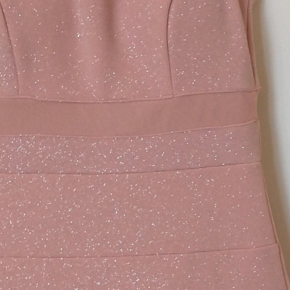 Le Chateau bandeau style dress, NWT, light pink with sparkles - Picture 5 of 11